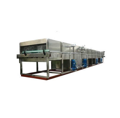 2.2KW koeltunnel voor pasteurisatie en koeling van fruitjam blikken in sapverwerking