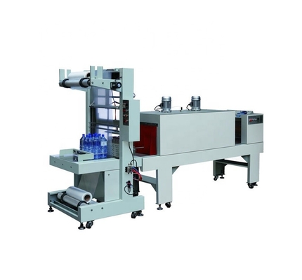 Semi-automatische machine voor het inpakken van olieflessen met thermisch krimptunnel en PE-filmtype