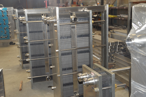 Instant 1000L/H melkplaat warmtewisselaar met 0-350c werktemperatuur bereik