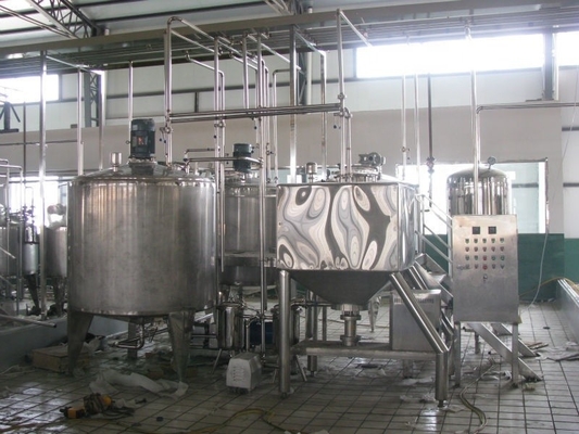 Automatische volledige biologische yoghurt verwerkingslijn Pasteurisatie Vries Homogenisatie