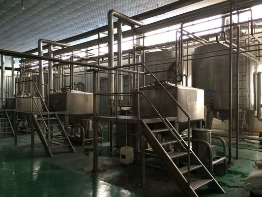 Productielijn voor yoghurt 500 l/h voor de verwerking van verse vloeibare melk