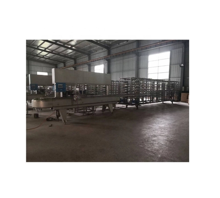 Noten IJscreme Conus Extrusion Hardening Tunnel Productie Lijn met 12000pcs/h Capaciteit