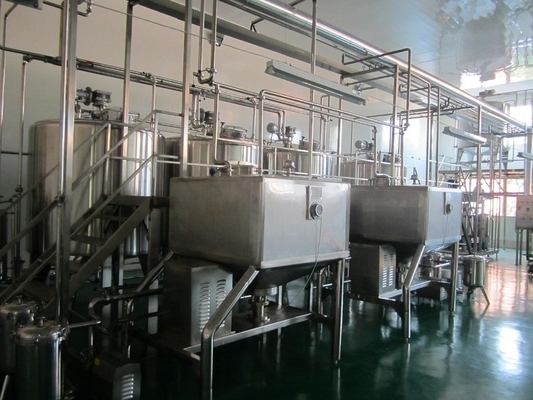 18000KG UHT gepasteuriseerde melk productielijn met aseptisch pakket 2000L/H