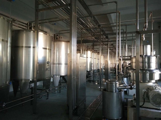 18000KG UHT gepasteuriseerde melk productielijn met aseptisch pakket 2000L/H