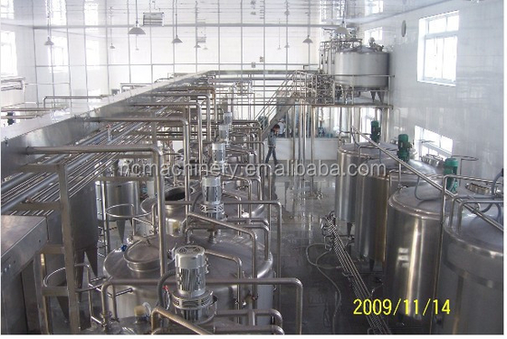 Spiegel gepolijst 2000 KG Full Automatic Pure Milk Processing Plant met turnkey project