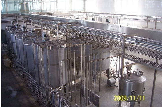 Spiegel gepolijst 2000 KG Full Automatic Pure Milk Processing Plant met turnkey project