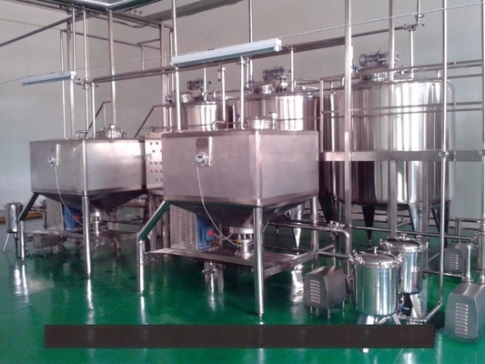 Spiegel gepolijst 2000 KG Full Automatic Pure Milk Processing Plant met turnkey project