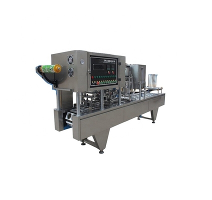Pneumatisch aangedreven mineraalwater sap yoghurt ijsbeker vul- en afdichtmachine