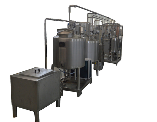 Kleine 200L/h smaakmelkverwerkingslijn met hoge spanning en compact ontwerp