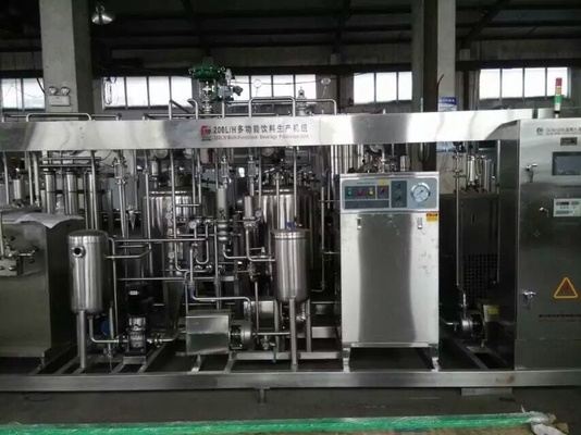 Kleine 200L/h smaakmelkverwerkingslijn met hoge spanning en compact ontwerp