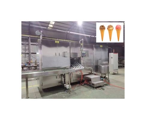 Polish Mirror Polished Ice Cream Waffle Cup Maker voor 4800 KG Wafer Cone Manufacturing