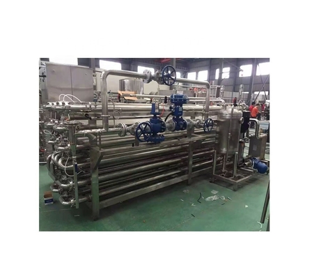 Voedsel- en drankeninlaattemperatuur 20-30°C Tomatenpuree Mangopasta Machine UHT Tube in Tube Sterilisator