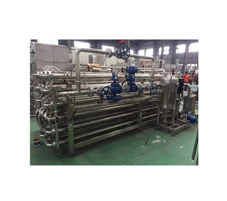 Voedsel- en drankeninlaattemperatuur 20-30°C Tomatenpuree Mangopasta Machine UHT Tube in Tube Sterilisator