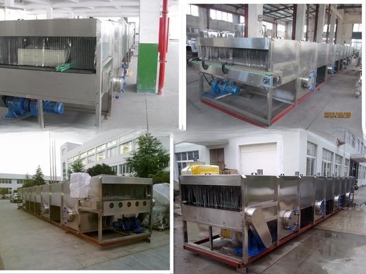 2.2KW koeltunnel voor pasteurisatie en koeling van fruitjam blikken in sapverwerking