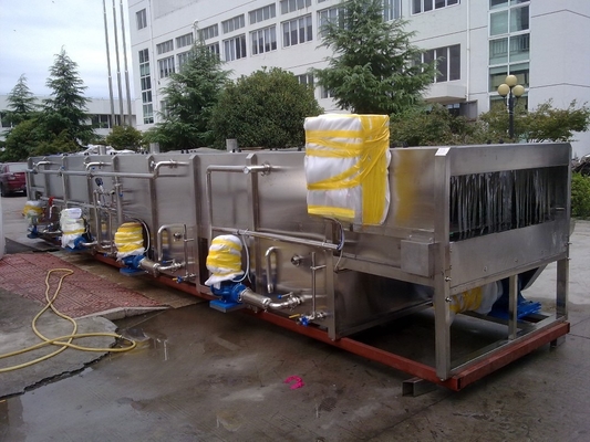 2.2KW koeltunnel voor pasteurisatie en koeling van fruitjam blikken in sapverwerking