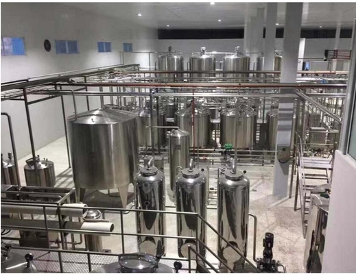 Volledig automatisch 1000L/H melkproductieproject ontworpen voor standaardgrootte en PLC