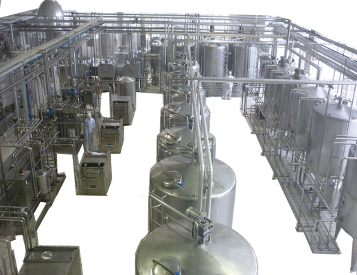 Volledig automatisch 1000L/H melkproductieproject ontworpen voor standaardgrootte en PLC