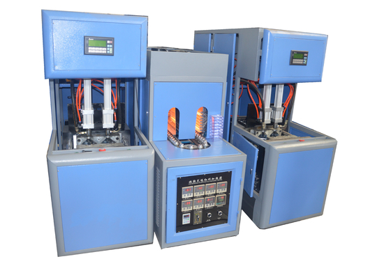 Hoogwaardige semi-automatische 2 holte plastic mineraalwaterflessen maken machine met schimmel