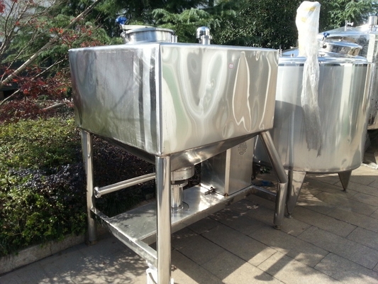 500L vierkante emulgatietank voor melk roestvrij staal 7,5 kW 1000*1000*1800mm
