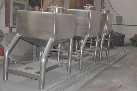500L vierkante emulgatietank voor melk roestvrij staal 7,5 kW 1000*1000*1800mm