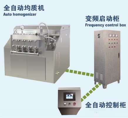 37 kW motorvermogen Hoogdruk homogeniseringsmachine voor de melkverwerking 5000L/h 25mpa