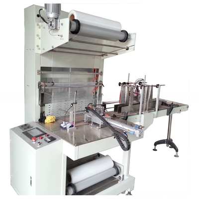 Semi-automatische machine voor het inpakken van olieflessen met thermisch krimptunnel en PE-filmtype