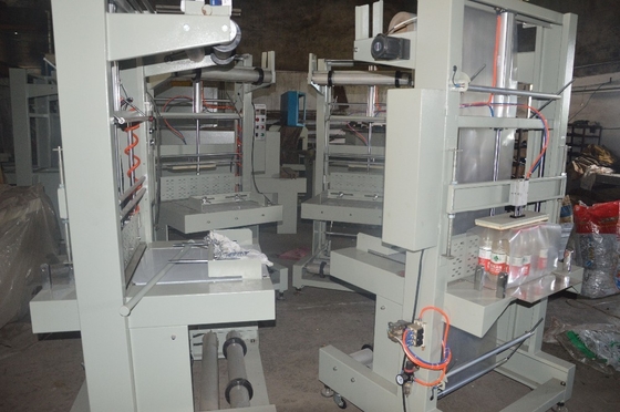 Semi-automatische machine voor het inpakken van olieflessen met thermisch krimptunnel en PE-filmtype