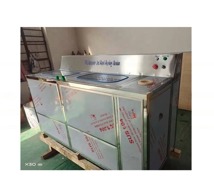 Semi-automatische waterwasmachine met binnenvat, buitenvat en flessenwasmachine met een snelheid van 100 BPH