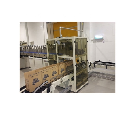 Elektrisch aangedreven verpakkingsmachine voor flessen met PLC-besturing