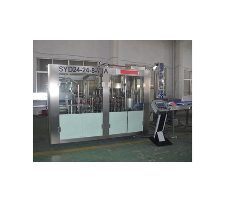 Productielijn voor zuiver drinkwater met watervulmachine met 24 koppen