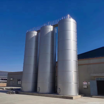 10-100 ton melk silo gemaakt van ss316l materiaal en geitenmelk grondstof voor zuivelfabrieken