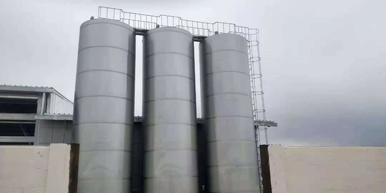 10-100 ton melk silo gemaakt van ss316l materiaal en geitenmelk grondstof voor zuivelfabrieken