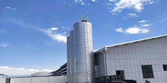 10-100 ton melk silo gemaakt van ss316l materiaal en geitenmelk grondstof voor zuivelfabrieken